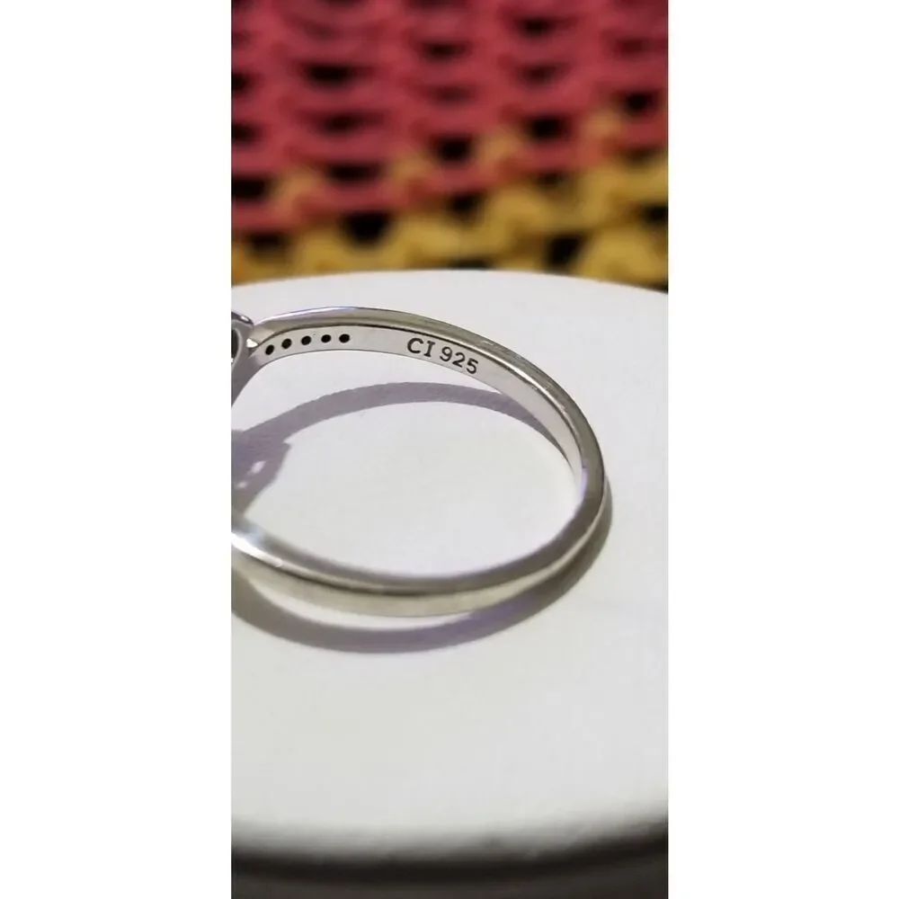 Sterling silver by-your-side ring Size 8 - Picture 6 of 7